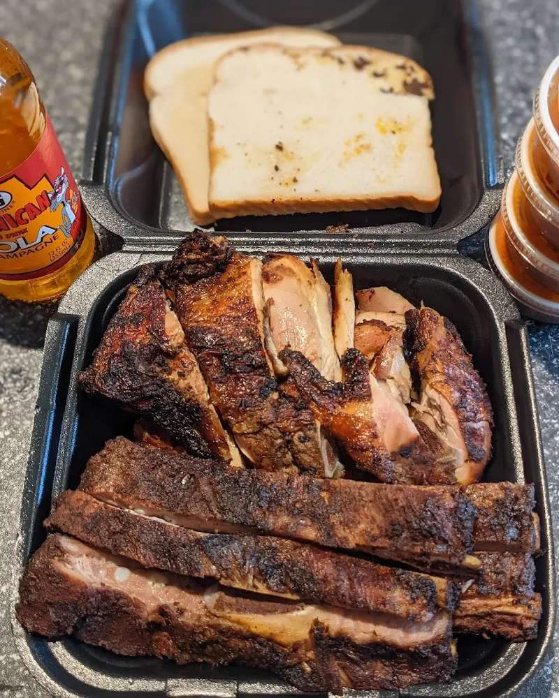 Large Jerk Chicken and Ribs